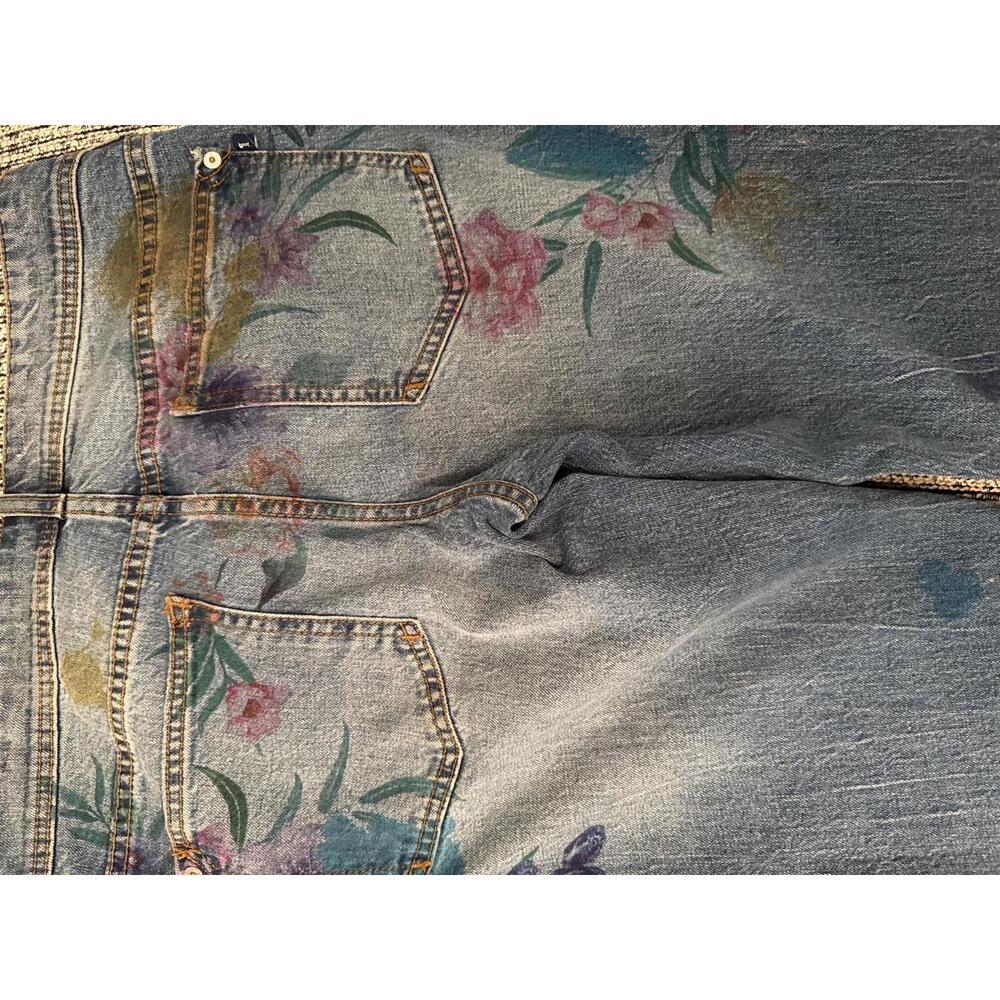 NWOT Pilcro By Anthropologie Boyfriend Painted Jeans Size 27 - Picture 7 of 8
